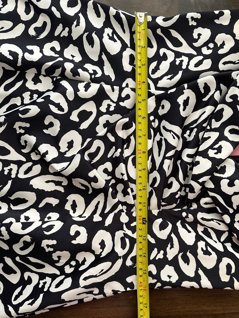 Kay Unger Black White Leopard Print Sheath Dress Size 14 Cocktail Career - Picture 10 of 13